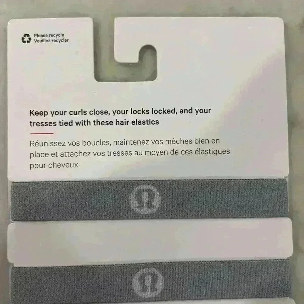 New Lululemon Flat Hair Elastics 6 Pack